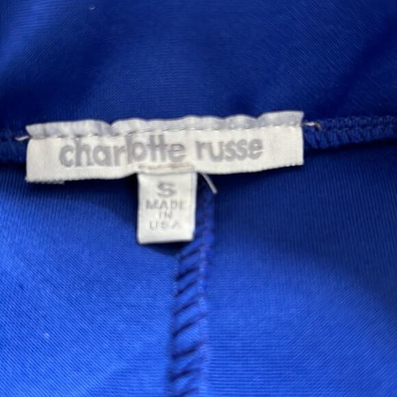 Vintage cobalt blue Charlotte Russe high waist‎ skater skirt size small ￼ - Picture 3 of 3